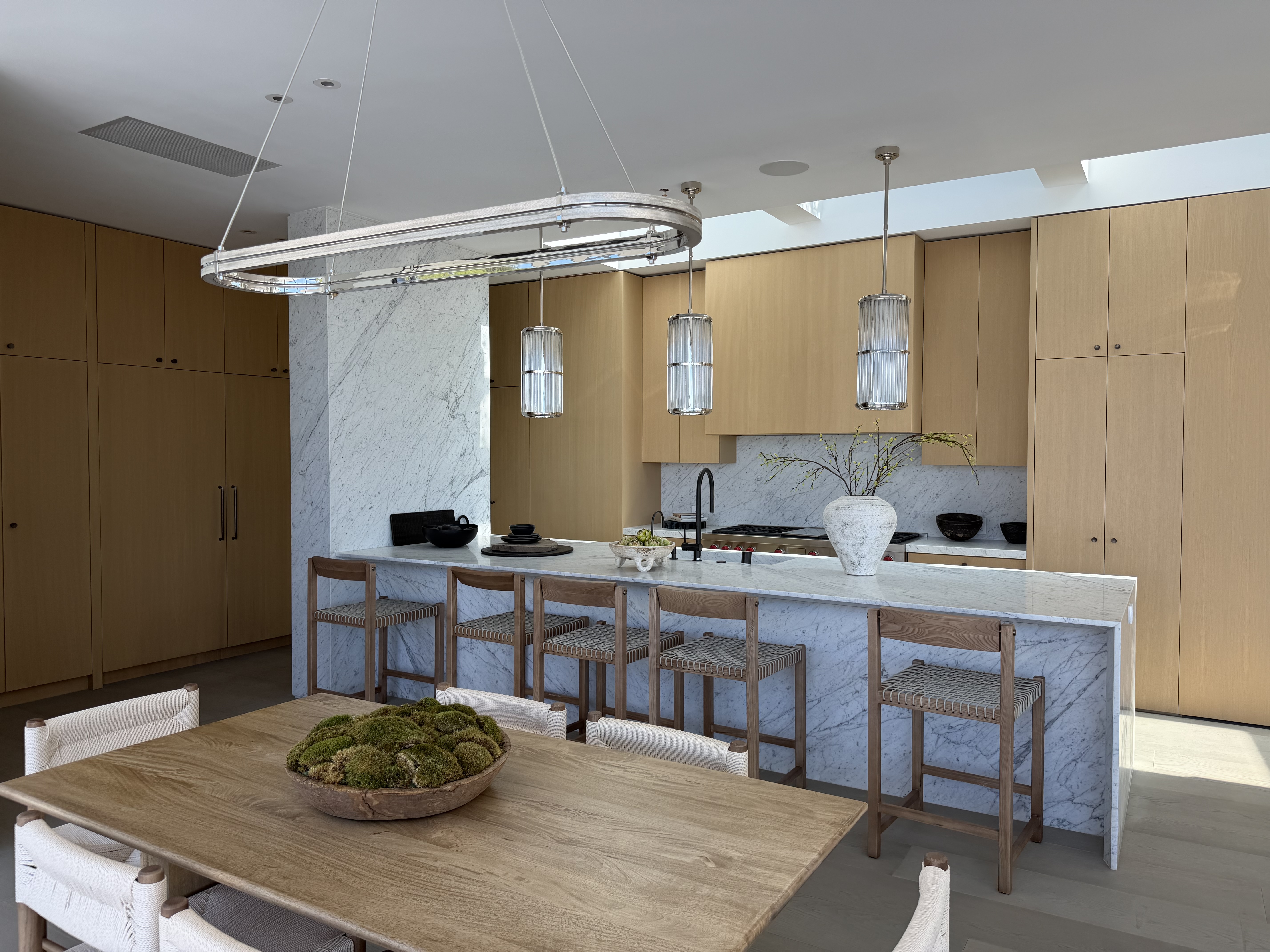 Finished kitchen at a Los Angeles hillside residence